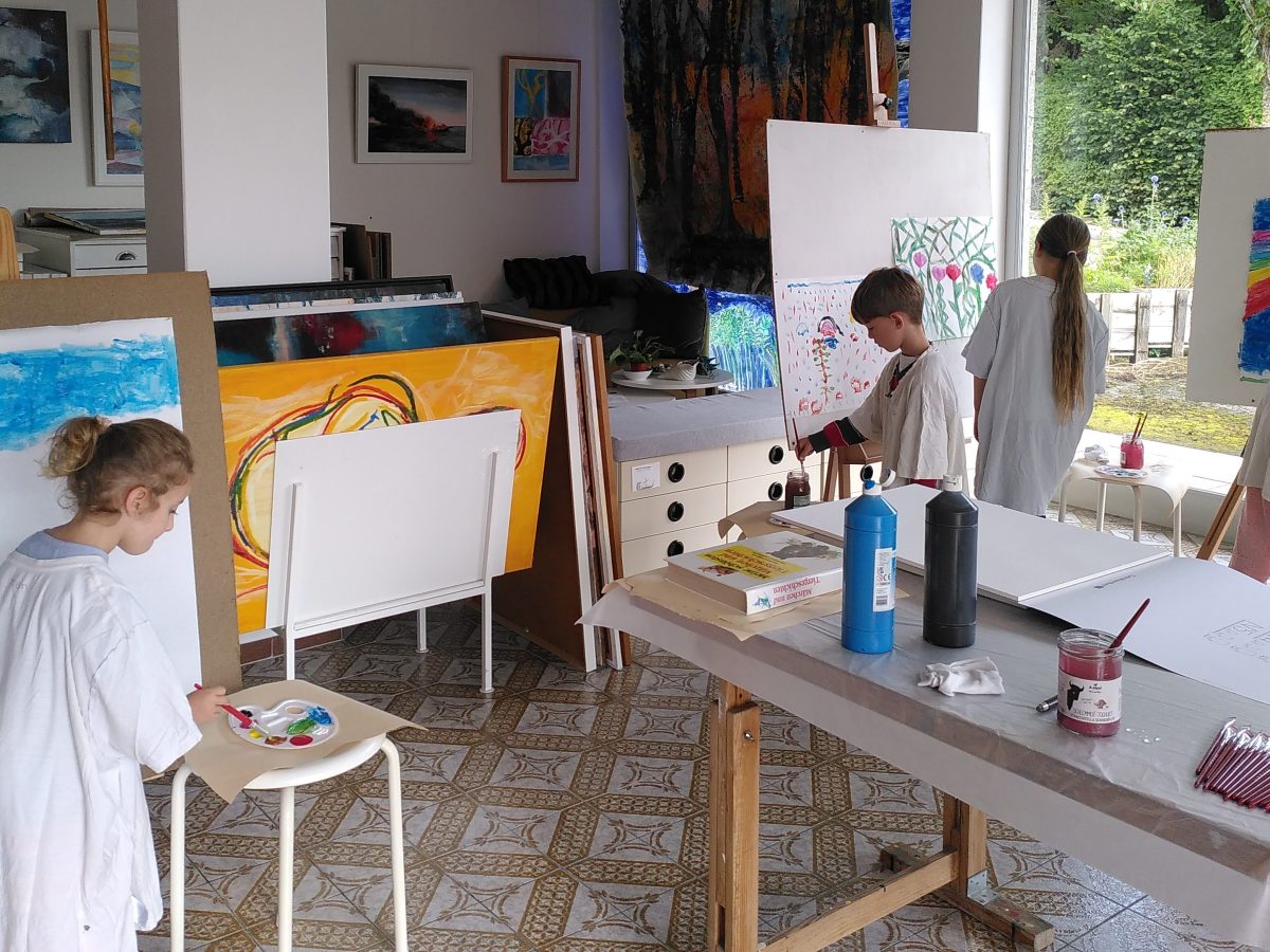 Freies Malen bei mir vom Ferienpass&nbsp;Altmünster