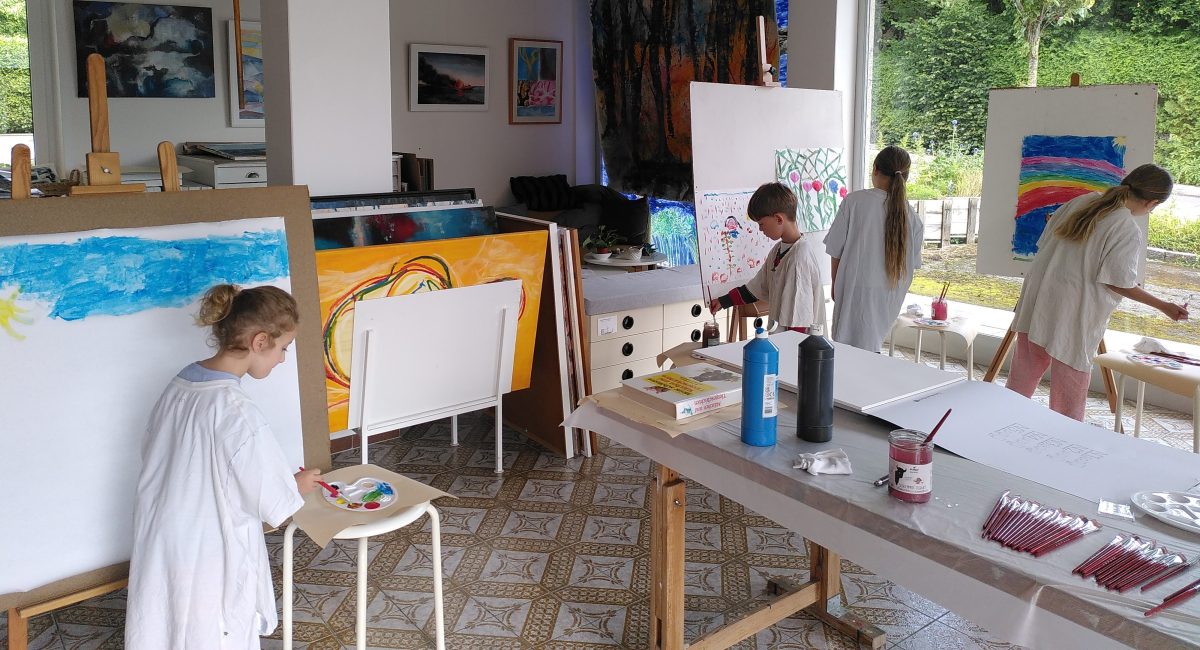 Freies Malen bei mir vom Ferienpass&nbsp;Altmünster